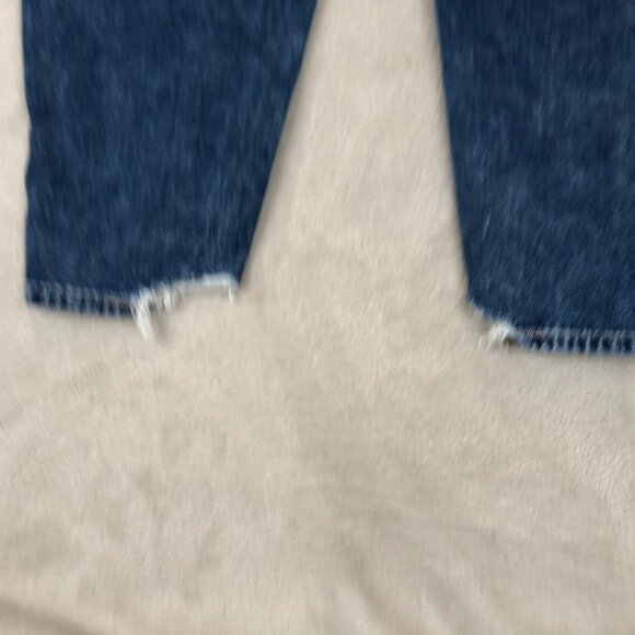 American Eagle Womens Mom Jeans Size 0 Denim Relaxed Distressed Straight Leg - Picture 15 of 16